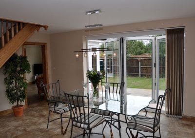 bi-fold dining room