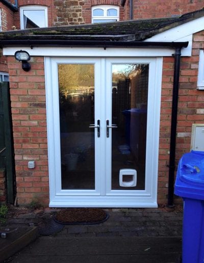 french upvc cat flap integral