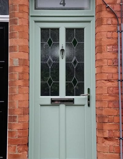 glass coloured door