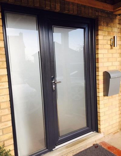 glass inset door business commercial