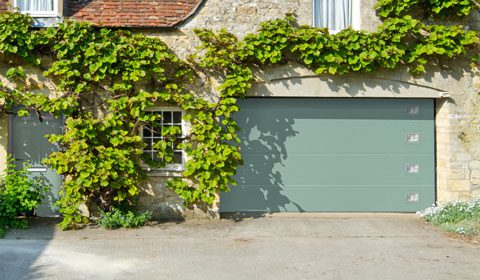 Sectional Garage Doors Green