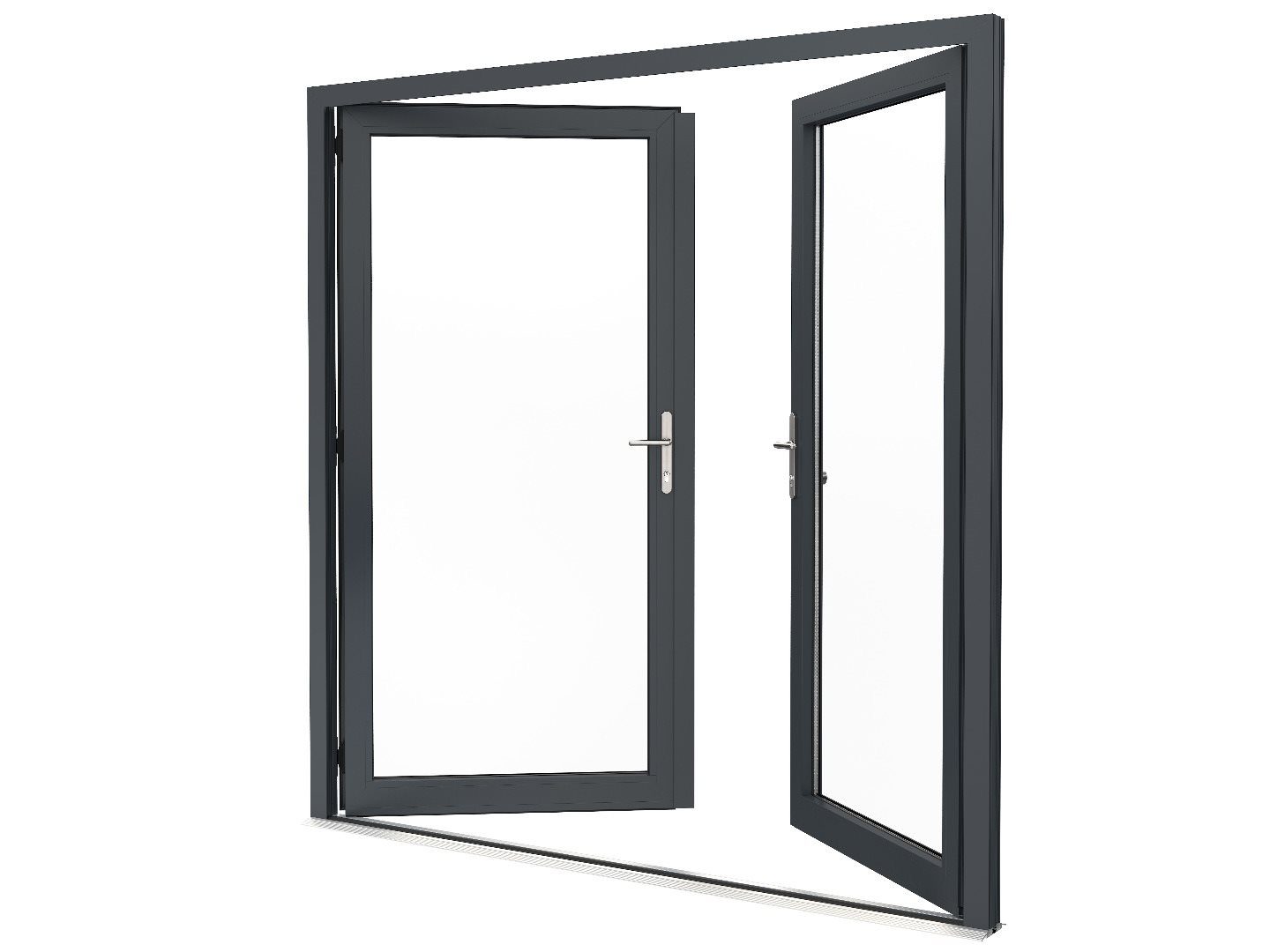 Alitherm400-v2-DoubleDoor-RH-Open-R6 window type flush casement, modern windows, energy-efficient windows, window styles, KP Glass and Windows